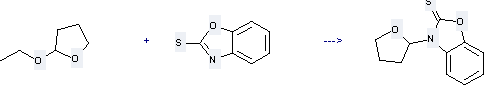 Furan,2-ethoxytetrahydro- can be used to produce 3-(2-tetrahydrofuryl)benzoxazoline-2-thione with 3H-benzooxazole-2-thione 